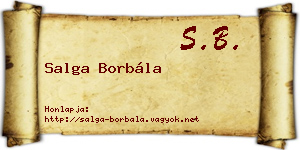 Salga Borbála névjegykártya